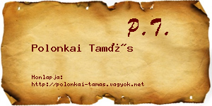 Polonkai Tamás névjegykártya
