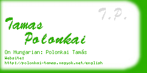 tamas polonkai business card